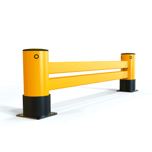 iFlex Double Rack End Barrier workplace safety by Emtek