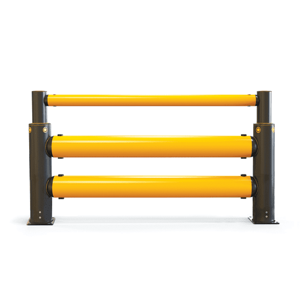 Protect your workforce with our high-quality double traffic barriers and railings, supplied by Emtek.